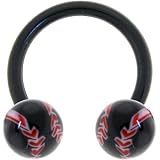 BIOPLAST Black BLAZING BASEBALL Circular Horse Shoe