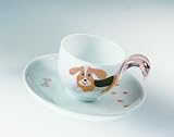 Guzzini Set of two Dog Espresso Cups, Saucers and Spoons  from Guzzini