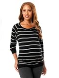 A Pea in the Pod: Inner Bliss Long Sleeve Jersey Knit Striped Maternity Pull Over