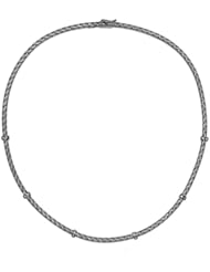 18K White Gold Braided Collar Necklace 16 Inch