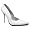 White Leather. 4 1/2'' Heel