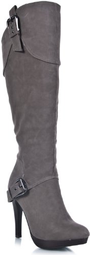 Anne Michelle Motive-04 Leatherette High Boot