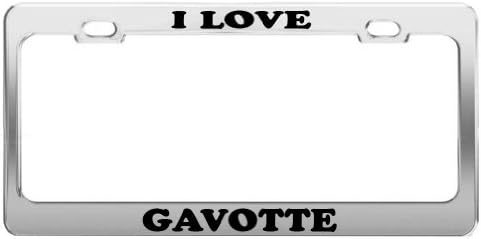 I LOVE GAVOTTE Tag License Plate Frame Gift Car Accessory