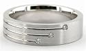 Platinum 6mm Comfort Fit Mens Wedding Band Ring with Satin finish