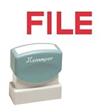 (Price/EA)File Ink Stamp, 1/2x1-5/8, Red Ink