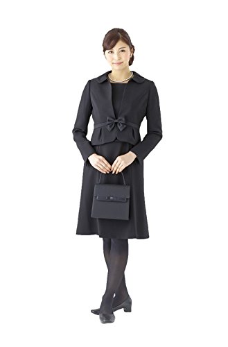 (モノワール) MONOIR 喪服 レディース 礼服 前開き 授乳 タックカラー ブラックフォーマル アンサンブル ワンピース オールシーズン mn001