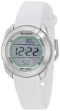 Armitron Women's 45/7020WHT Stainless Steel Top Ring, White Resin Case Chronograph Watch