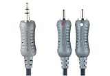 3.5mm Stereo Jack plug - 2 Phono Plugs 1.2m