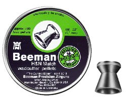 Beeman H&N Match .22 Cal, 13.75 Grains, Wadcutter, 200/Tin