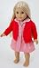SMALL DOLLS SUMMER UNIFORM RED 14-18INS DOLLS