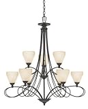 Denmark 9-Light Teco Marrone Chandelier