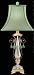 Schonbek 10203-48 Antique Silver Pirouette Crystal Single Light Up Lighting Rock Crystal Table Lamp
