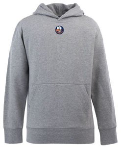 New York Islanders YOUTH Boys Signature Hooded Sweatshirt (Grey) - Large