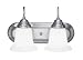Two Light Nickel Bathroom Fixture
