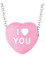 Sweethearts Enamel "I heart you" Heart on 16" Necklace Pendant with Gift Box