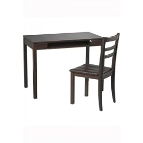 Office Star ES252W Chair Desk, Espresso