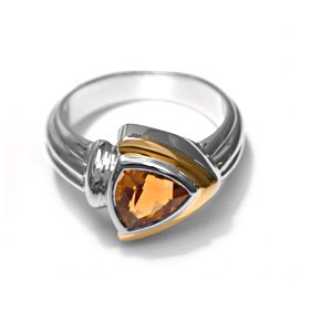Buy Designer 18KY and Steling Silver Citrine Ring by Gold and Diamond Source