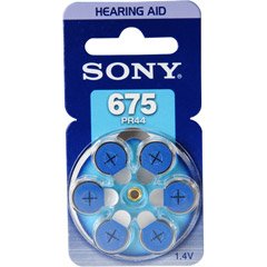 Sony Pr675-D6A PR675 Zinc Air Battery Dial Multipack (6-Pk)