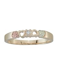 Black Hills Gold Open Heart Diamond Ring