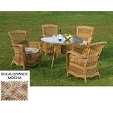 HELENA DINING SET OF 5 (Mocha w/Hamilton Stripe Caviar) (30H x 48W x 0D)