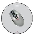 Battery Free Wireless Optical Mouse and Pad (Round) with Vertical and Horizontal Scroll