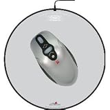 Battery Free Wireless Optical Mouse and Pad (Round) with Vertical and Horizontal Scroll