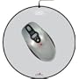 Key Connection Battery-Free Eco-Friendly Wireless Optical Silver Mouse and Pad - USB Connection (Silver Grey and Black)