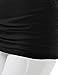 TWINTH Womens 3/4 Sleeve Dolman Drape Top with Side Shirring Loose Fit Tunic Top Plus Size Black X-Large