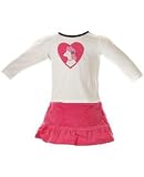 : Hartstrings *Posey* Cream Poodle Top and Pink Cord Skirt Set