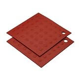 MIU Silicone Pot Holders, Set of Two, Red