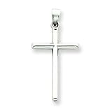 14k White Gold Cross Pendant