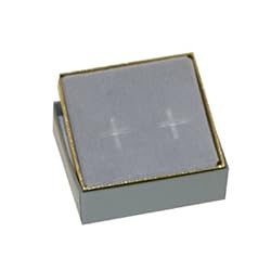 Pearl Grey Earring Box-Clips $0.25 each! (PRICED 2 DOZ.PER CTN.)