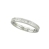 14K White Gold 1 ct. Princess Cut Diamond Eternity Wedding Band
