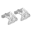 Rhodium Plated Trinity Knot Cufflinks - Made in Ireland
