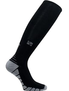 Vitalsox Patented Performance Graduated Compression Socks, Black, Medium