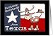 Birthday Greetings from Texas-Texas Flag and Longhorn with cowboy hat and boots Card