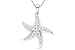 1/4 Carat Diamond 14K White Gold Starfish Pendant w/Chain