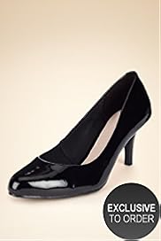 Wide Fit Slip-On High Heel Court Shoes Size 8 1/2 - 9