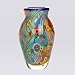 Hand Blown Abstract Spiral Art Glass Vase 8.5 tall