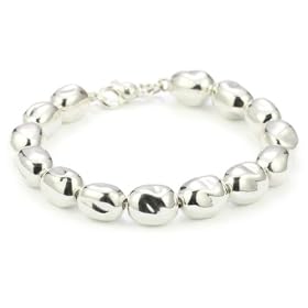 Zina Sterling Silver Small Baroque Pearl Bead Bracelet In Sil