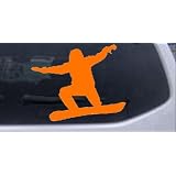 6in X 4.9in Orange -- Snowboarding Sports Car Window Wall Laptop Decal Sticker by Rad Dezigns