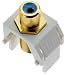 On-Q RCA to F-Type Keystone Connector Blue