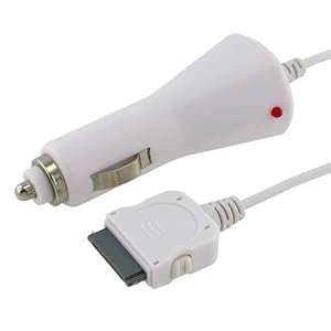 Apple Car Charger for iPod iPhone 3G 3GS (White)