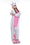 Newcosplay Polar Fleece Onesies Pajamas (XL, Pink Unicorn)