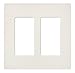 Lutron Claro 2 Gang Decorator/Rocker Wallplate, Satin, Biscuit (1-Pack) | SC-2-BI
