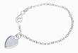 Italian Sterling Silver Children's Length Heart Tag Bracelet