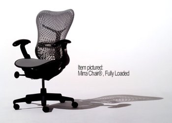 Herman Miller Mirra Chair; Fully Loaded; Color: Graphite