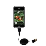 Retractable USB Cable for the Apple iPod touch with Power Hot Sync and Charge capabilities - Gomadic Brand w/ TipExchange Technology