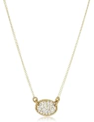 Dana Kellin Small Encrusted Crystal Oval Mosaic Pendant Necklace