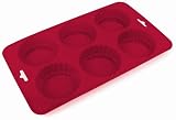 SiliconeZone Fluted Tart Pan, Red